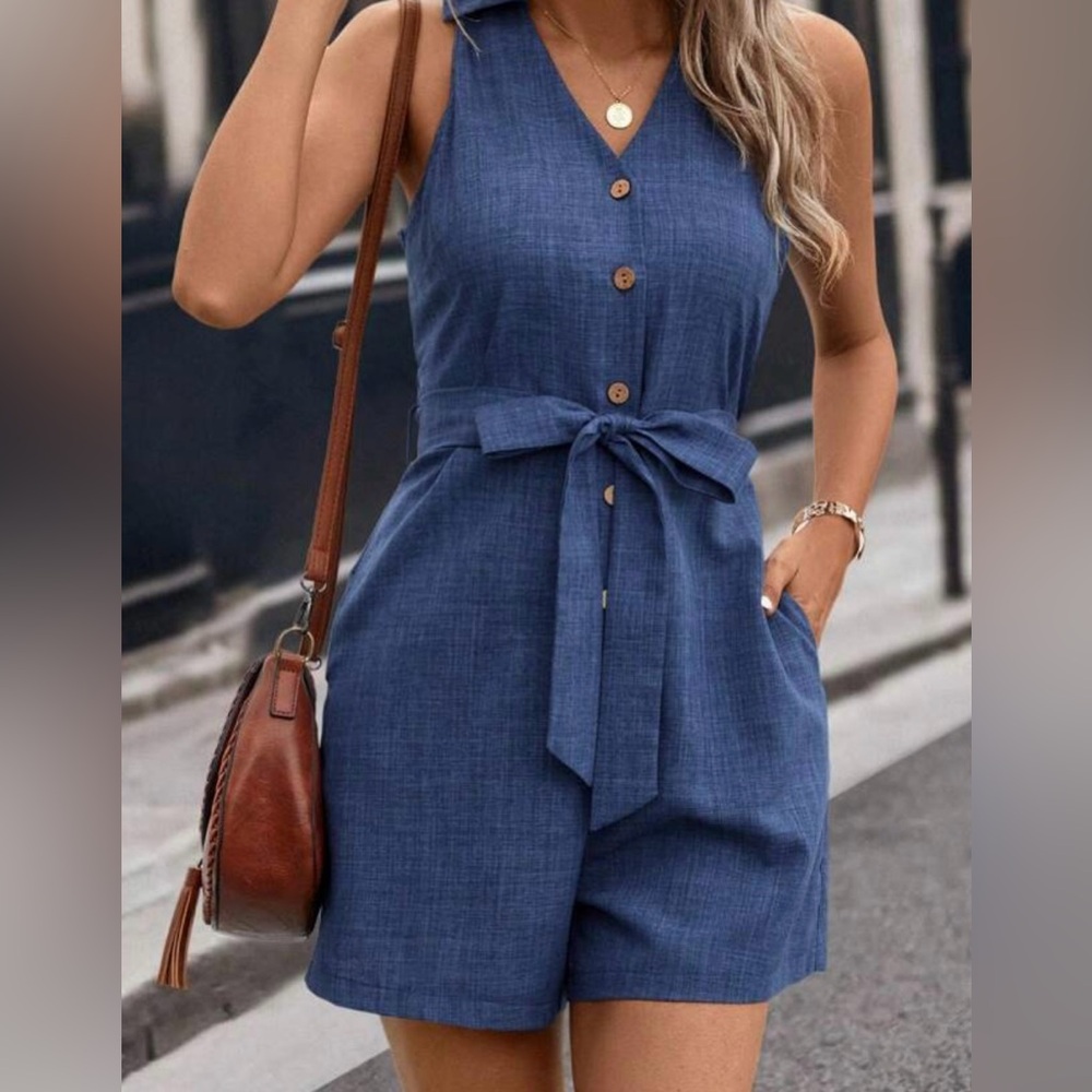 SHEIN Dark Green Romper, Size M